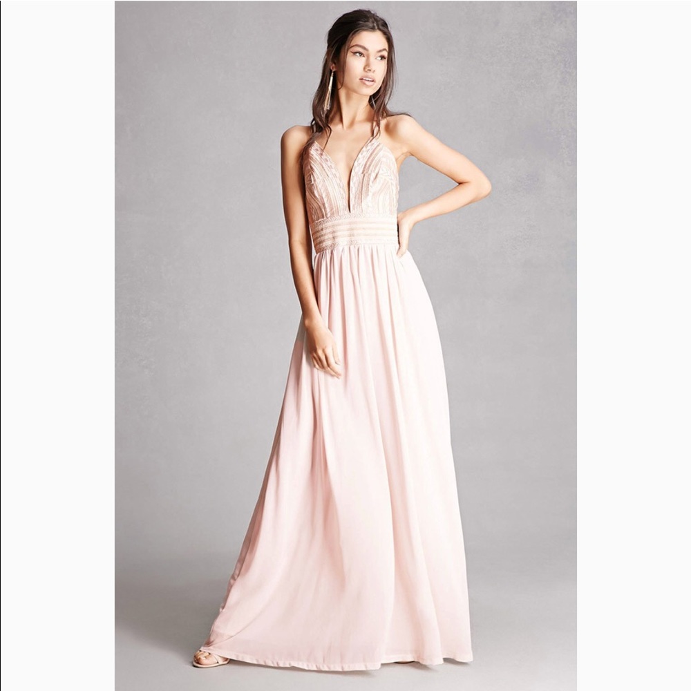 Metallic maxi dress- size M/L